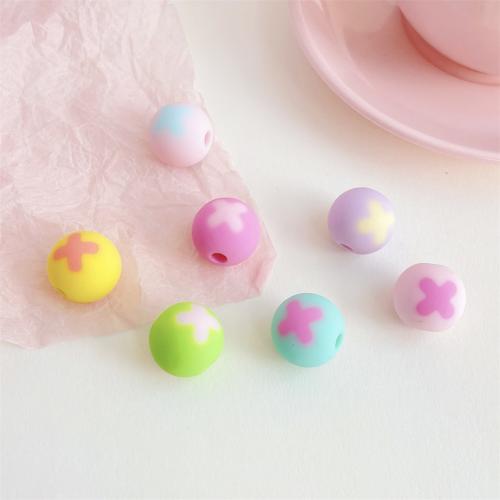 perles acryliques caoutchoutées, Acrylique, DIY, plus de couleurs à choisir, 15mm Vendu par sac