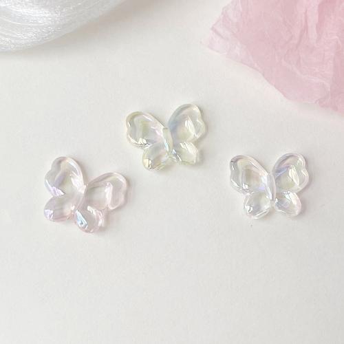 Plating Acrylic Beads, Butterfly, UV plating, DIY 19mm 