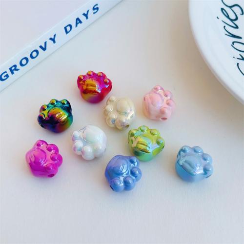 Perles acryliques plaquée, Acrylique, Griffe, Placage UV, DIY, plus de couleurs à choisir, 18.5mm Vendu par sac