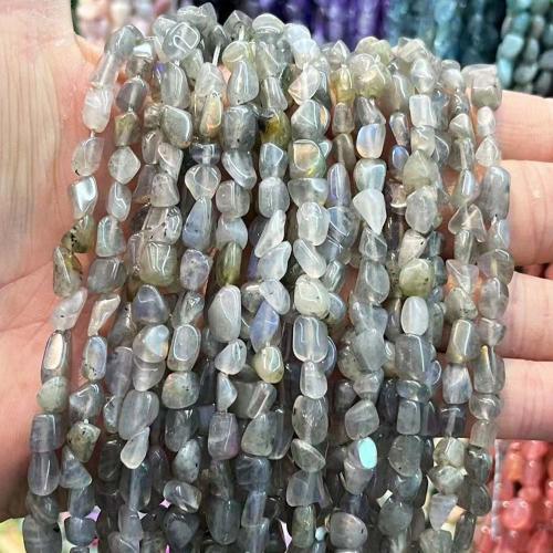 Labradorite Beads, Nuggets, DIY, grey Approx 38 cm 