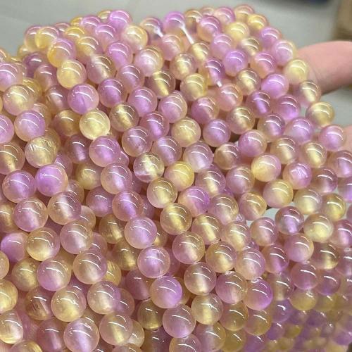 Perles de pierre gemme unique, Pierre de gypse, Rond, DIY, couleurs mélangées, 8mm, Environ Vendu par brin