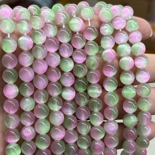 Perles de pierre gemme unique, Pierre de gypse, Rond, DIY, couleurs mélangées, 8mm, Environ Vendu par brin