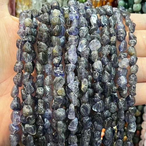 Perles de pierre gemme unique, Iolite, pepite, DIY, couleurs mélangées Environ 38 cm, Vendu par brin