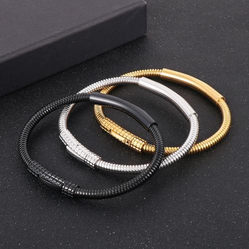 Stainless Steel Chain Bracelets, 304 Stainless Steel, Vacuum Ion Plating, fashion jewelry & for man 5mm Approx 8.27 Inch 