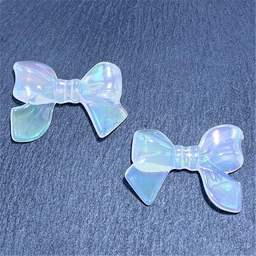 Plating Acrylic Beads, Bowknot, UV plating, DIY & jelly style Approx 2.84mm, Approx 