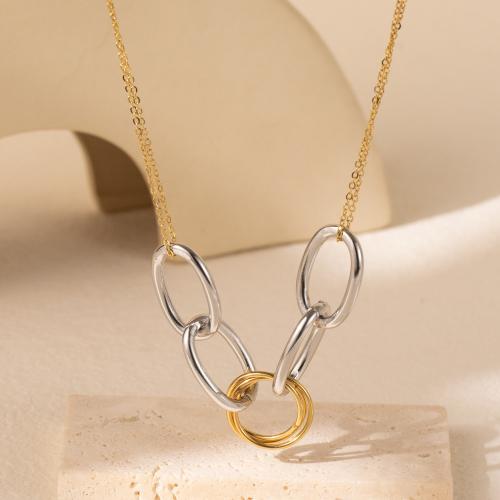 Fashion Necklace Jewelry, Aluminum, with 7cm extender chain, plated, fashion jewelry, golden cm 