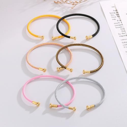 Stainless Steel Cuff Bangle, Knot Cord, with 304 Stainless Steel, plated, fashion jewelry & for woman Inner Approx 58mm 