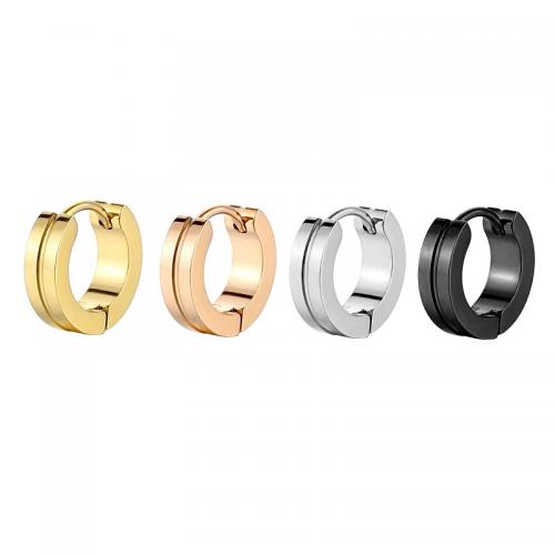 Stainless Steel Huggie Hoop Earring, 316L Stainless Steel, polished, Unisex The face width is 4mm and the inner diameter is 9mm 