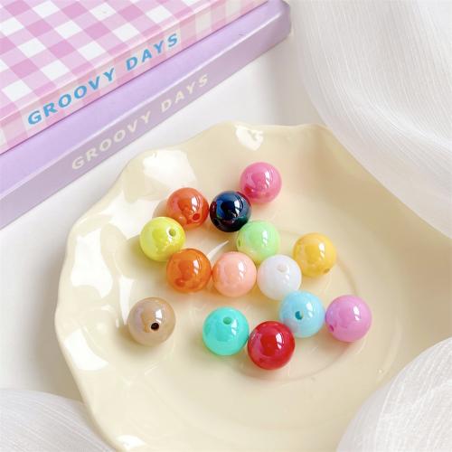 Candy Style Acrylic Beads, Round, UV plating, DIY 16mm 