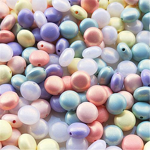 Miracle Acrylic Beads, Flat Round, DIY 10mm, Approx 