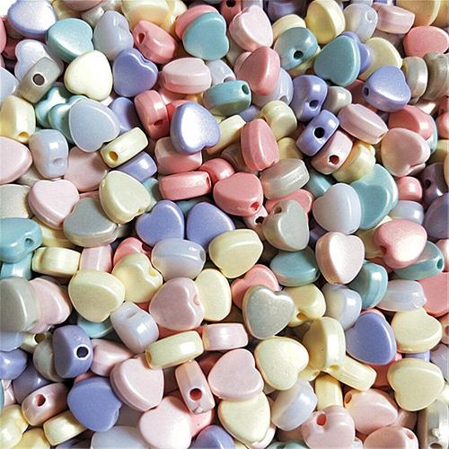 Miracle Acrylic Beads, Heart, DIY 8mm, Approx 