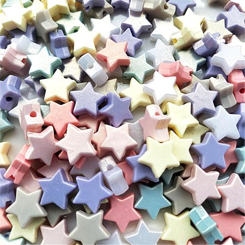 Miracle Acrylic Beads, Star, DIY 10mm, Approx 