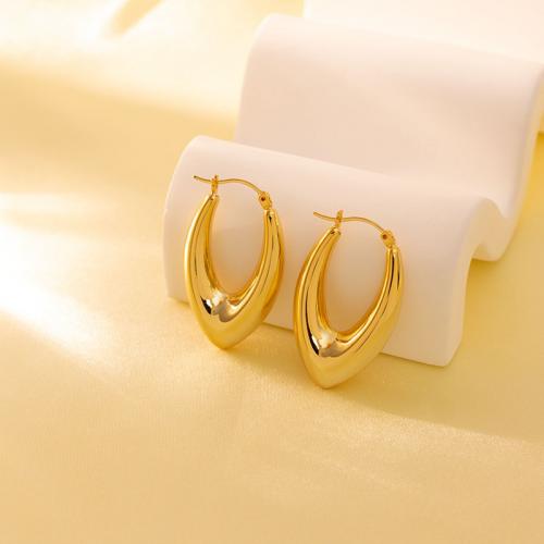 Messing Tropfen Ohrring, goldfarben plattiert, Modeschmuck & für Frau, verkauft von Paar