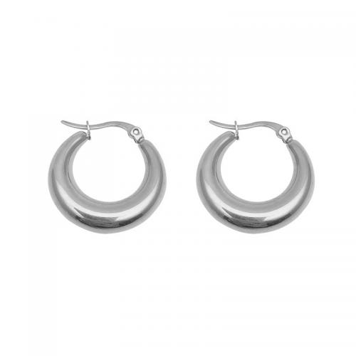 Titanium Steel Earrings, plated, fashion jewelry & for woman 
