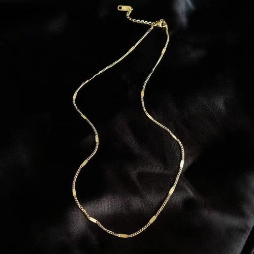 Titan Stahl Kette Halskette, Titanstahl, mit Verlängerungskettchen von 1.97inch, plattiert, Modeschmuck & unisex, keine, Länge:ca. 15.74 ZollInch, verkauft von PC