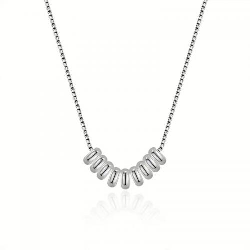 Sterling Silver Jewelry Necklace, 925 Sterling Silver, plated, fashion jewelry & for woman Approx 16.92 Inch 