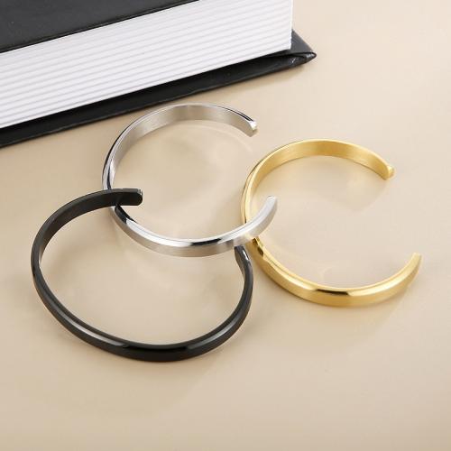 Stainless Steel Cuff Bangle, 304 Stainless Steel, fashion jewelry & for man 6mm, Inner Approx 60mm [