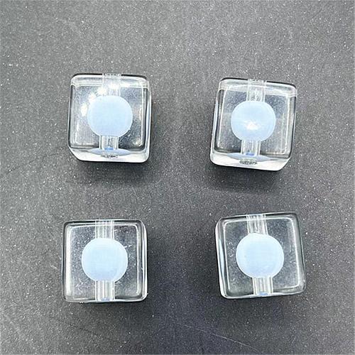 Bead in Bead Acrylic Beads, Cube, DIY 12mm Approx 3mm, Approx 