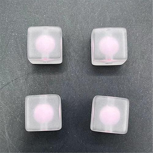 Bead in Bead Acrylic Beads, Cube, DIY & frosted 12mm Approx 3mm, Approx 