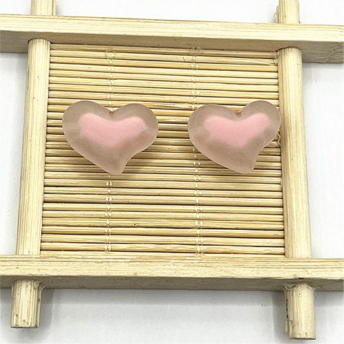 collier en perle acrylique , coeur, DIY & givré, plus de couleurs à choisir Environ 2.5mm, Environ Vendu par sac