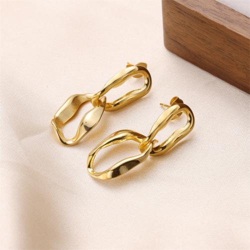 Stainless Steel Drop Earring, 304 Stainless Steel, fashion jewelry & for woman & hollow, golden 