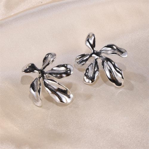 Stainless Steel Stud Earring, 304 Stainless Steel, Flower, fashion jewelry & for woman 