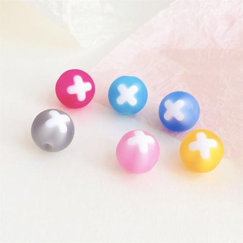 perles acryliques caoutchoutées, Acrylique, Rond, DIY, plus de couleurs à choisir, 16mm Vendu par sac