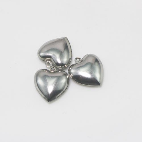 Stainless Steel Heart Pendants, 304 Stainless Steel, polished, DIY 