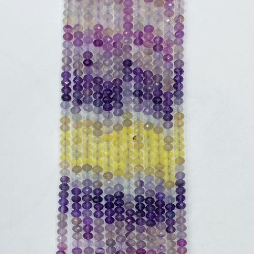 Fluorite Beads, Colorful Fluorite, Abacus, DIY & faceted, mixed colors Approx 38 cm 