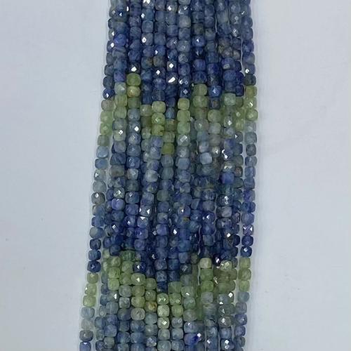 Natürliche Kyanit Perlen, Cyanit, Quadrat, DIY & facettierte, keine, 4x4mm, Länge:ca. 38-39 cm, verkauft von Strang