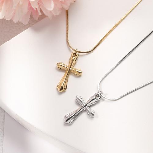 Stainless Steel Jewelry Necklace, 316L Stainless Steel, with 5cm extender chain, Cross, Vacuum Ion Plating, fashion jewelry & for woman nickel, lead & cadmium free Approx 38 cm 