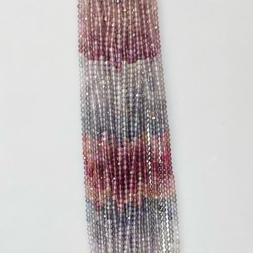Single Gemstone Beads, Spinel, Round, DIY & faceted, mixed colors, 2mm Approx 36 cm 