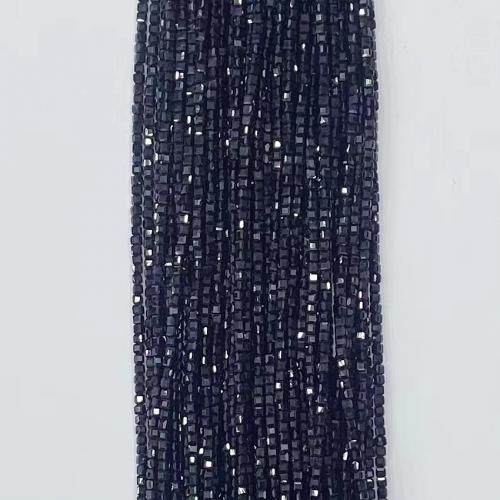 Perles de pierre gemme unique, Schorl, cadre, DIY & normes différentes pour le choix & facettes, noire Environ 38-39 cm, Vendu par brin
