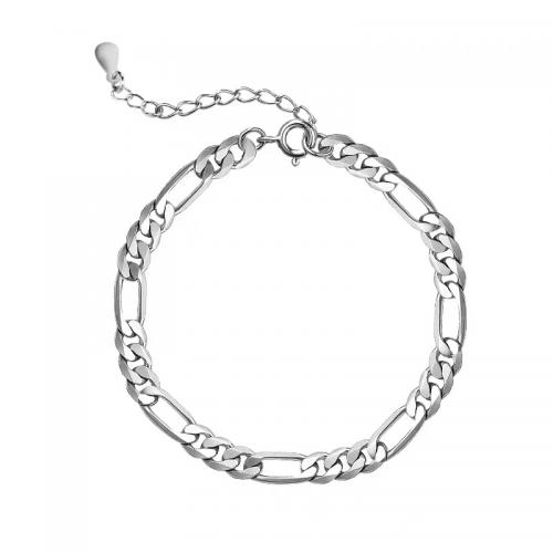 Sterling Silver Bracelets, 925 Sterling Silver, with 1.18inch extender chain, plated, fashion jewelry & for woman Approx 6.29 Inch 