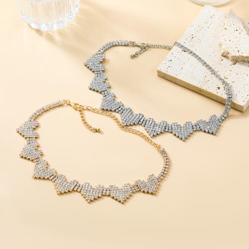 Harz Messing Halskette, mit Verlängerungskettchen von 14.2cm, Modeschmuck & für Frau & mit Strass, keine, Länge:ca. 30.1 cm, verkauft von PC