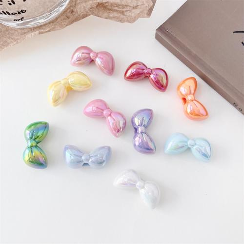 Perles acryliques plaquée, Acrylique, Noeud papillon, Placage UV, DIY, plus de couleurs à choisir Vendu par sac