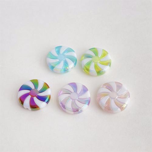 Plating Acrylic Beads, Lollipop, UV plating, DIY 23mm 