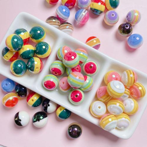Perles acryliques de Dentelle fantaisie , Acrylique, Rond, DIY, plus de couleurs à choisir, 16mm Vendu par sac