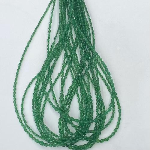 Single Gemstone Beads, Emerald, DIY, green, Length about 2.5-4mm Approx 40-41 cm 