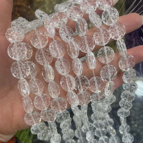 Flat Round Crystal Beads, DIY, Crystal Clear Approx 38 cm [