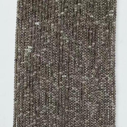 Бусины из одного камня, Серебряный Обсидиан, Счеты, DIY & разный размер для выбора & граненый, разноцветный, длина:Приблизительно 38-39 см, продается Strand