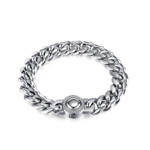 Stainless Steel Chain Bracelets, 304 Stainless Steel, fashion jewelry & for man, original color mm cm 