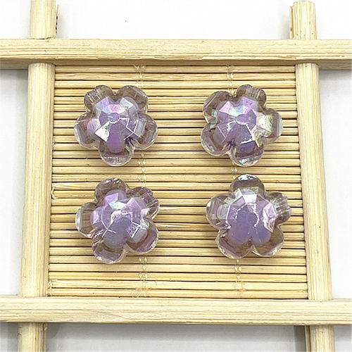 Bead in Bead Acrylic Beads, Plum Blossom, DIY 17mm Approx 2mm, Approx 