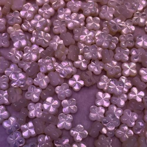 La Perla de Concha Natural, Nácar, Flor, Bricolaje, Púrpura, 11.8mm, Vendido por UD