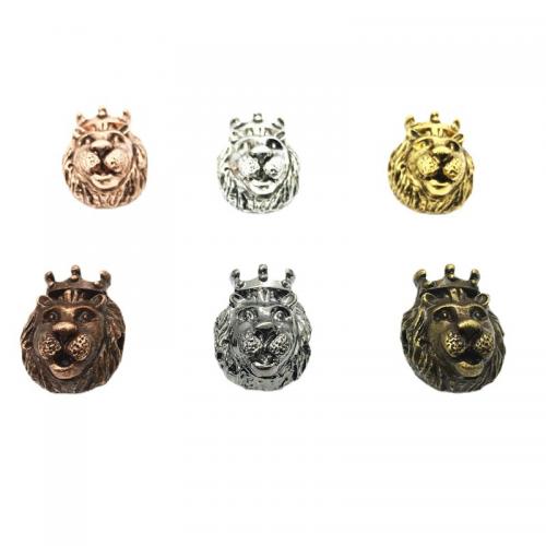Perles animaux en alliage de zinc, lion, Placage, DIY, plus de couleurs à choisir Vendu par PC[