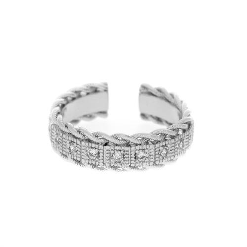 Cubic Zirconia Micro Pave Brass Finger Ring, fashion jewelry & micro pave cubic zirconia & for woman Minimum inner mm 