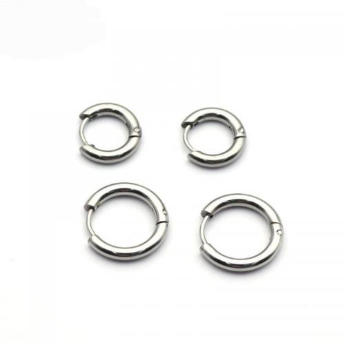 Titanium Steel Earrings, 304 Stainless Steel, polished, fashion jewelry original color, nickel, lead & cadmium free 