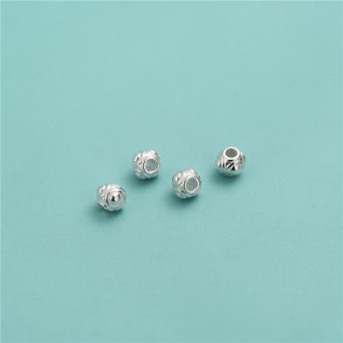 Sterling Silver Spacer Beads, 925 Sterling Silver, Lantern, DIY, silver color, 3.5mm Approx 1.5mm 