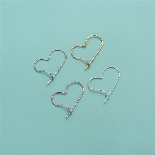 Sterling Silver Hook Earwire, 925 Sterling Silver, Heart, plated, DIY & hollow 