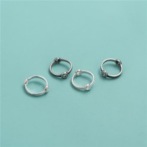 Sterling Silber Rahmen Perlen, 925er Sterling Silber, Kreisring, DIY, keine, 13.8mm, Bohrung:ca. 1.5mm, Innendurchmesser:ca. 10.6mm, verkauft von PC